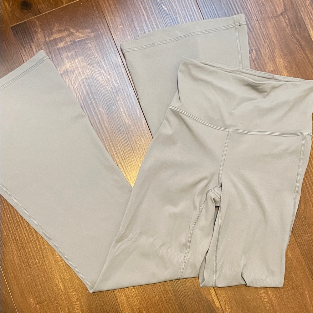 Athleta Elation Flare Pant in Gray Blue